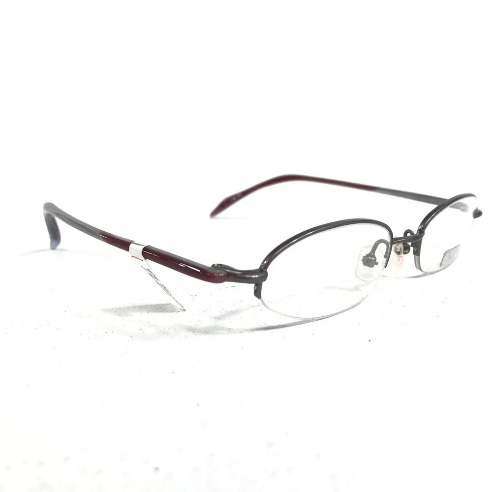 BCPC BP-179 COL.19 Eyeglasses Frames Gray Purple Round Oval Half Rim 48-18-132